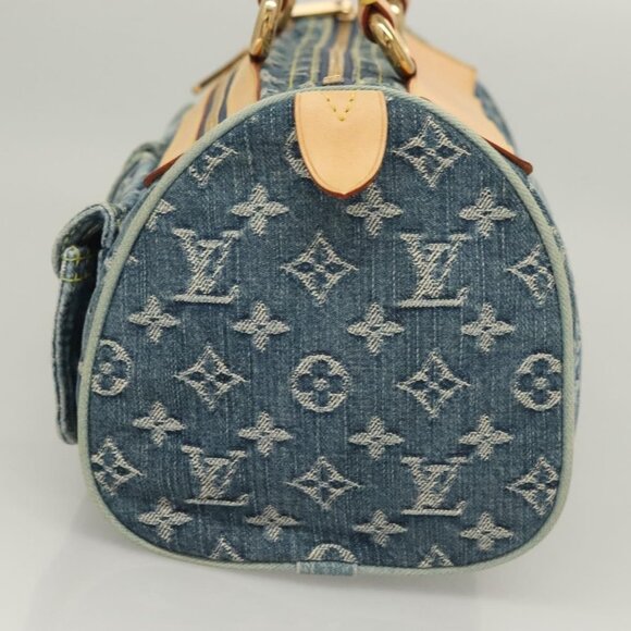 LOUIS VUITTON Monogram Denim Neo Speedy Hand Bag Blue - Picture 4 of 16